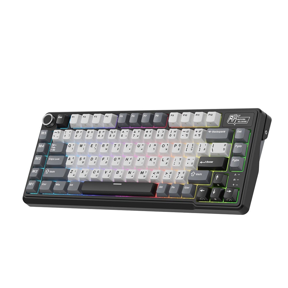 คีย์บอร์ดเกมมิ่ง Royal Kludge Gaming Keyboard L75 Knight Black - Beige Switch