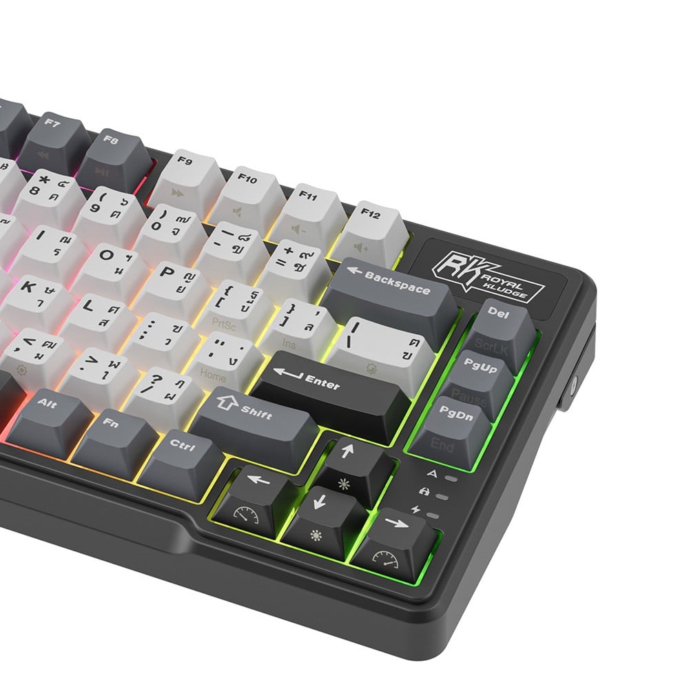 คีย์บอร์ดเกมมิ่ง Royal Kludge Gaming Keyboard L75 Knight Black - Beige Switch