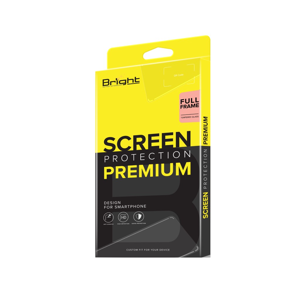 ฟิล์มกันรอย Bright Tempered Glass iPhone 17 Pro Max Full Frame Black