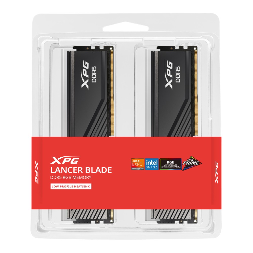 แรมพีซี ADATA XPG LancerBlade RGB DDR5 32GB/6000MHz.(2x16GB) CL30 - Black (XPG-U600016G-DTRBK)