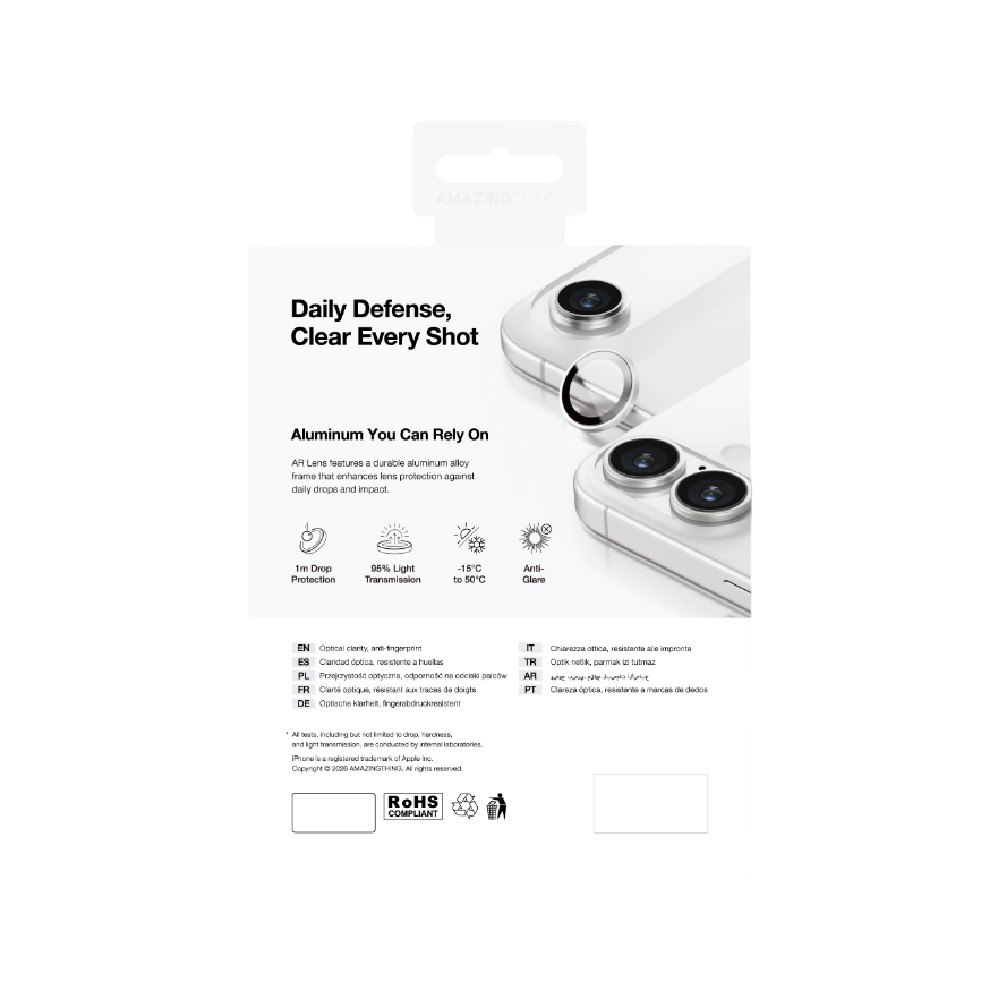ฟิล์มกันเลนส์ AMAZINGthing Camera Lens iPhone Air Crystal Clear