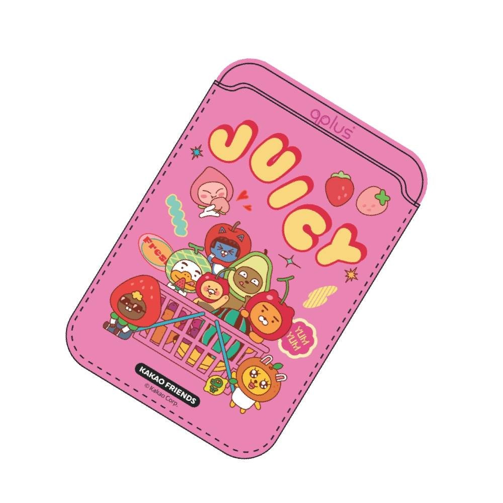 QPLUS x KAKAO Friends กระเป๋าใส่บัตร Magnetic Card Wallet Juicy Pink