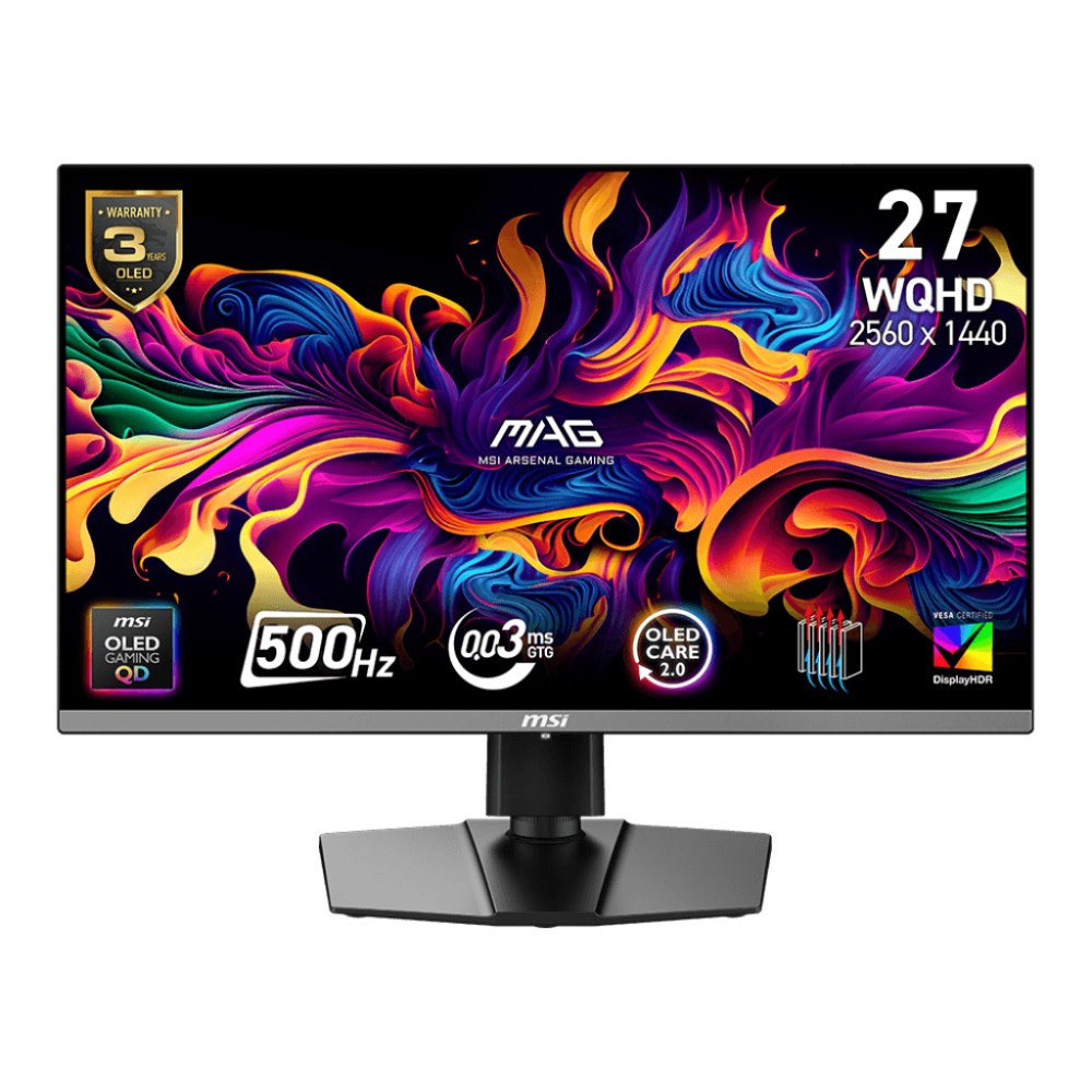 จอมอนิเตอร์ MSI MAG 272QP QD-OLED X50 Gaming Monitor (OLED 2K 500hz)