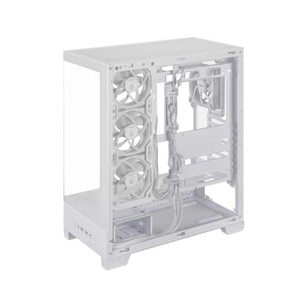 เคสคอมพิวเตอร์ ASUS A31 PLUS TG ARGB ATX PC Case White