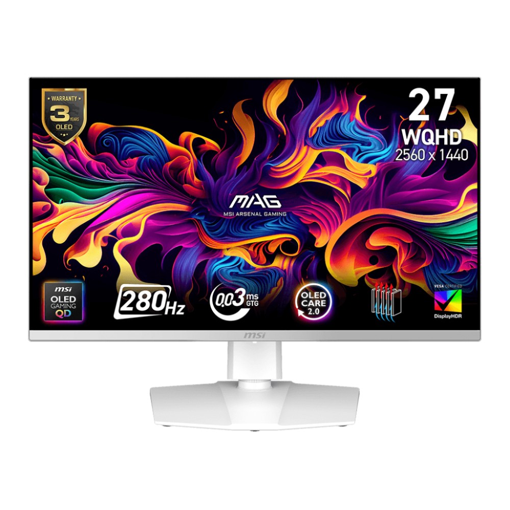 จอมอนิเตอร์ MSI MAG 272QPW QD-OLED X28 Gaming Monitor (OLED 2K 280Hz)