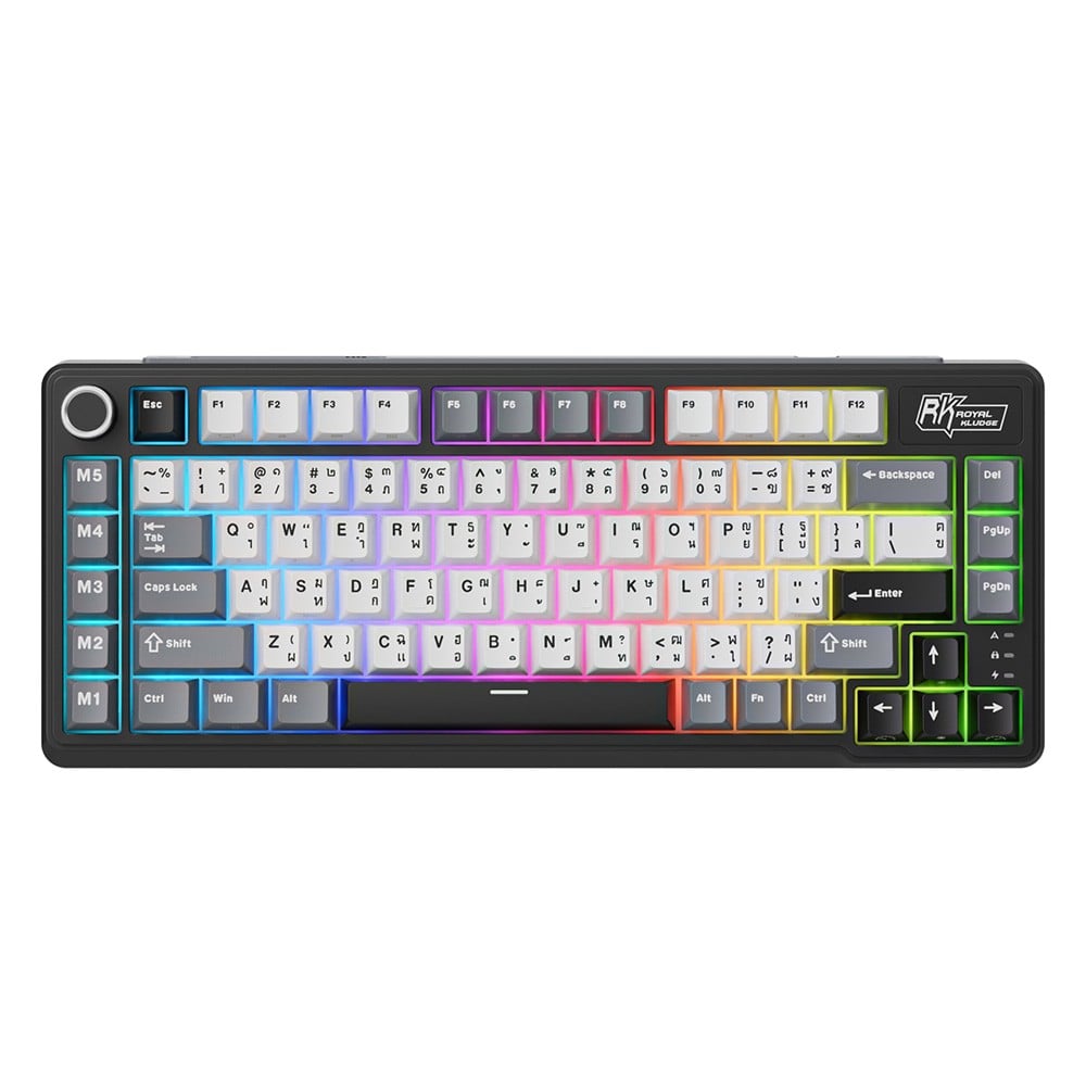 คีย์บอร์ดเกมมิ่ง Royal Kludge Gaming Keyboard L75 Knight Black - Cream Switch