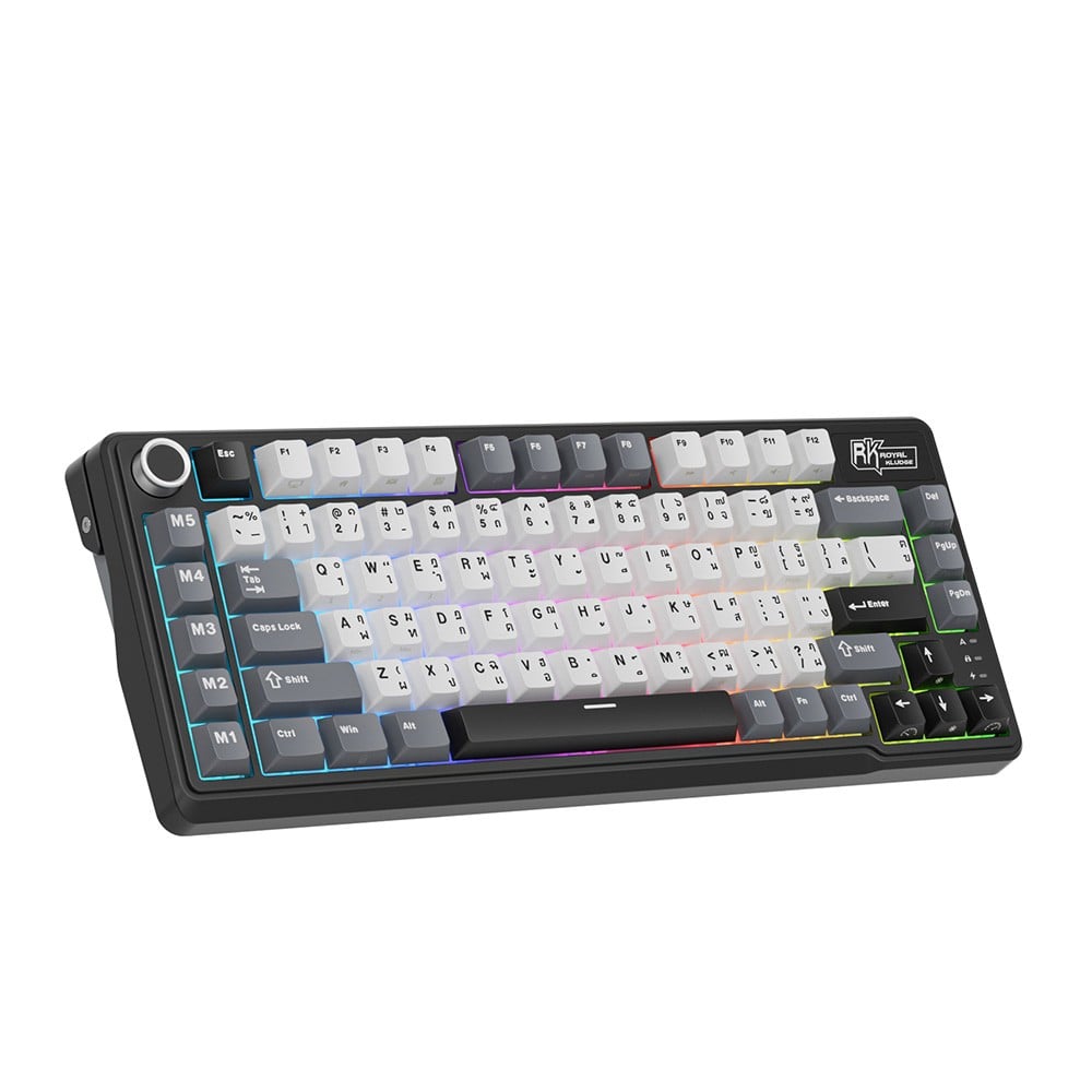 คีย์บอร์ดเกมมิ่ง Royal Kludge Gaming Keyboard L75 Knight Black - Cream Switch