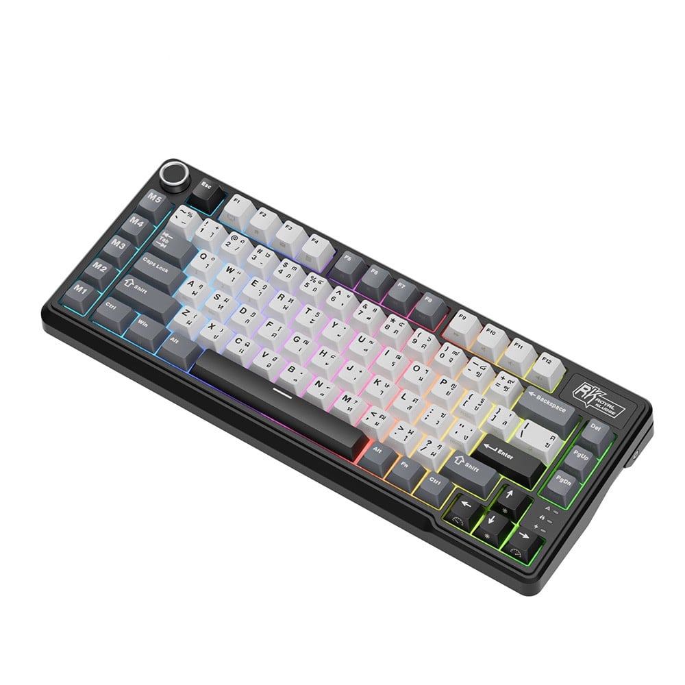 คีย์บอร์ดเกมมิ่ง Royal Kludge Gaming Keyboard L75 Knight Black - Cream Switch