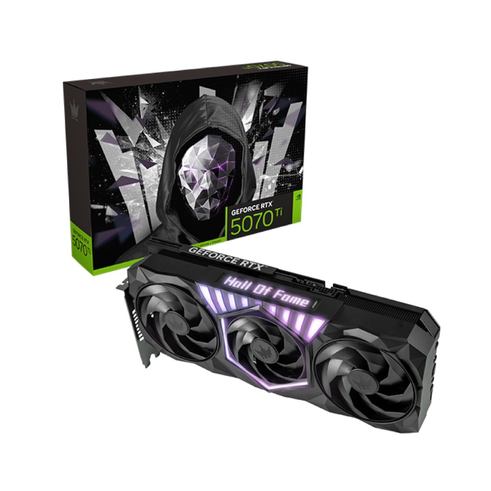 การ์ดจอ GALAX GeForce RTX 5070 Ti HOF Gaming Black Edition