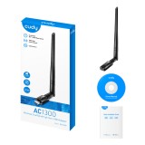 อุปกรณ์รับสัญญาณ Cudy WU1400 AC1300 High Gain Dual Band USB Wi-Fi Adapter