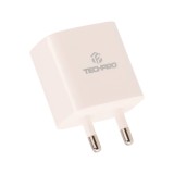 อะแดปเตอร์ TECHPRO Wall USB Charger 1 USB-C (PD20W) พร้อมสายชาร์จ USB-C to USB-C Cable 1M. White