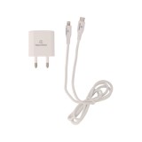 อะแดปเตอร์ TECHPRO Wall USB Charger 1 USB-C (PD20W) พร้อมสายชาร์จ USB-C to Lightning Cable 1M. White