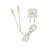อะแดปเตอร์ TECHPRO Wall USB Charger 1 USB-C (PD20W) พร้อมสายชาร์จ USB-C to Lightning Cable 1M. White