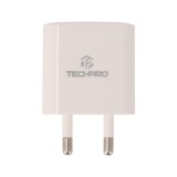 อะแดปเตอร์ TECHPRO Wall USB Charger 1 USB-C (PD20W) พร้อมสายชาร์จ USB-C to Lightning Cable 1M. White