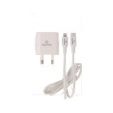 อะแดปเตอร์ TECHPRO Wall USB Charger 1 USB-C (PD20W) พร้อมสายชาร์จ USB-C to Lightning Cable 1M. White