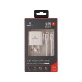 อะแดปเตอร์ TECHPRO Wall USB Charger 1 USB-C (PD20W) พร้อมสายชาร์จ USB-C to Lightning Cable 1M. White
