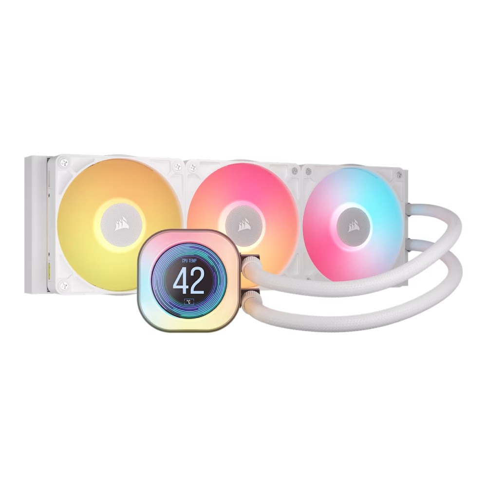 ชุดระบายความร้อนซีพียู Corsair iCUE LINK TITAN 360 RX LCD RGB White (CW-9061026-WW)