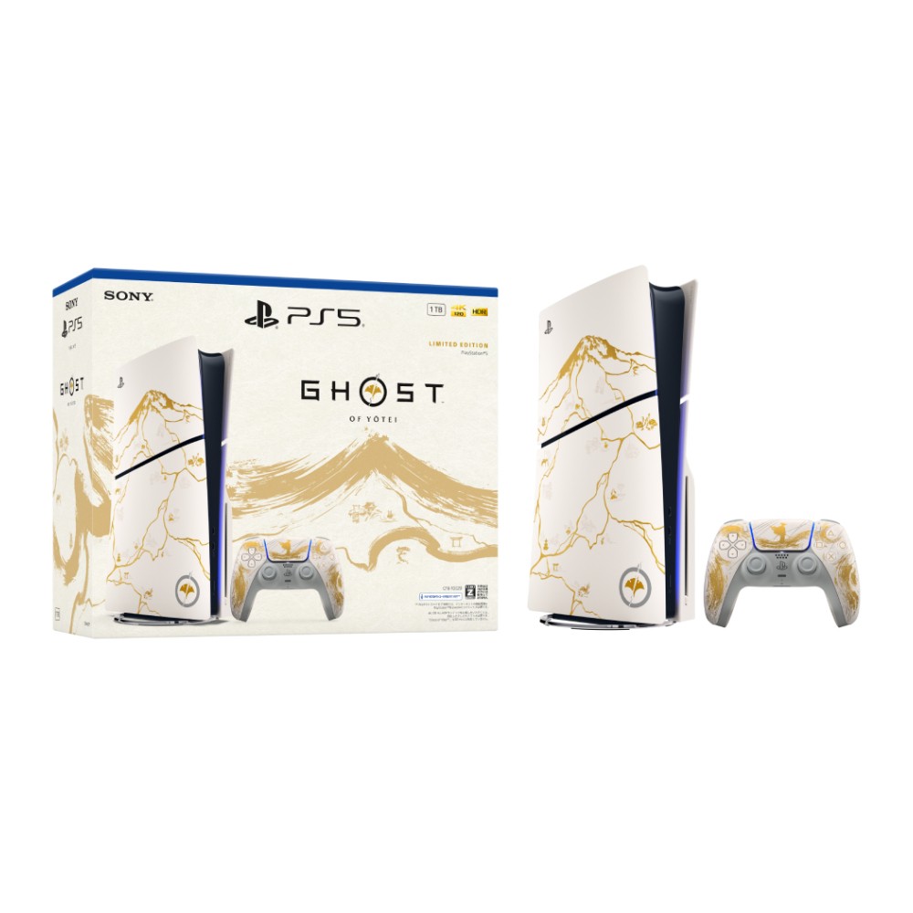 เครื่องเล่นเกม Sony PlayStation 5 Slim Disc Edition Ghost of Yotei Gold Limited Edition Bundle