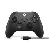 จอยคอนโทรลเลอร์ Microsoft Xbox Controller + USB-C Cable Black V2