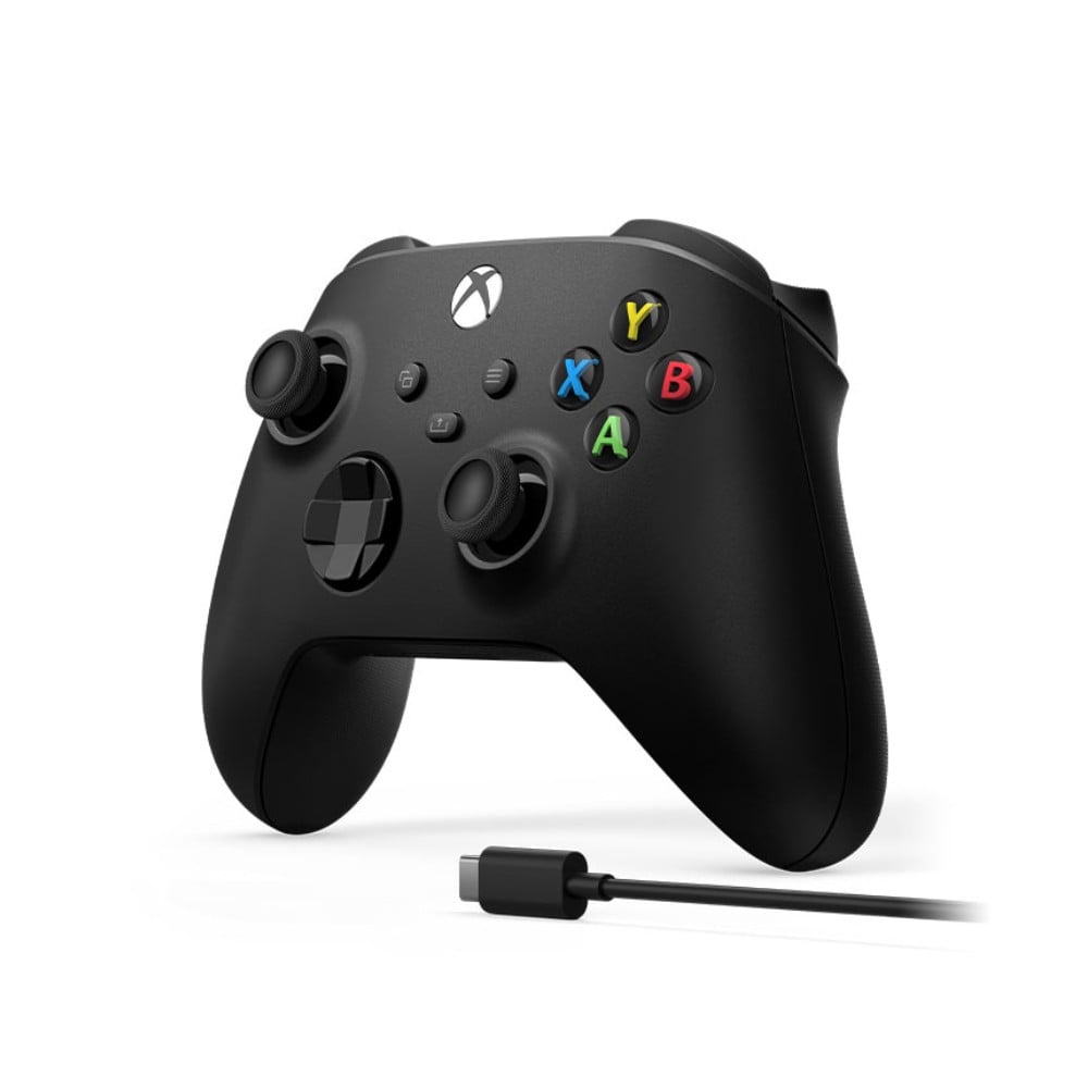 จอยคอนโทรลเลอร์ Microsoft Xbox Controller + USB-C Cable Black V2