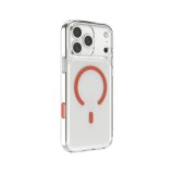 เคส JTLEGEND iPhone 17 Pro Max Hybrid Cushion Mag Crystal Clear with Orange Magnetic