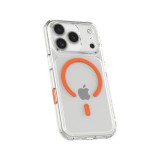 เคส JTLEGEND iPhone 17 Pro Max Hybrid Cushion Mag Crystal Clear with Orange Magnetic