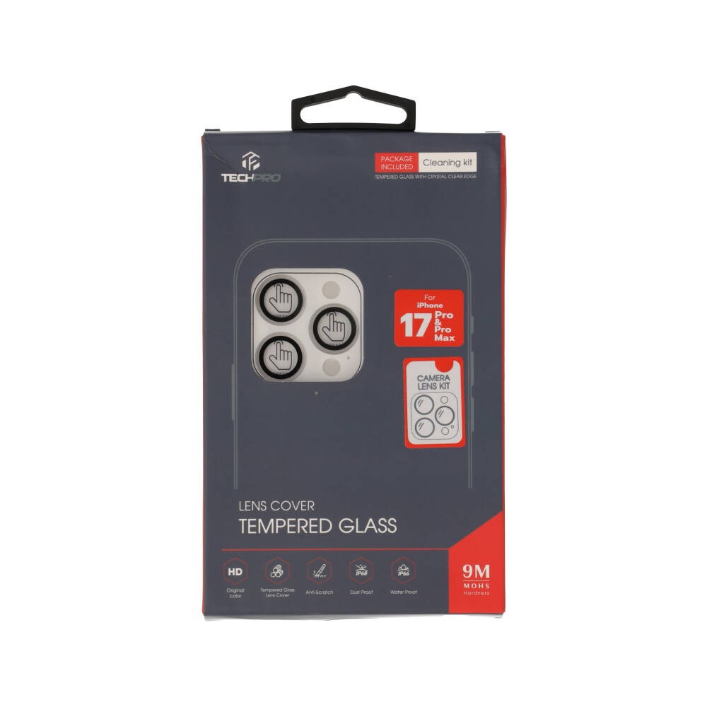 ฟิล์มกันเลนส์ TECHPRO Camera Lens Crystal Clear iPhone 17 Pro/17 Pro Max