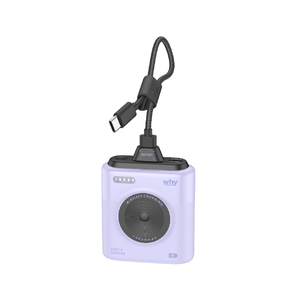 พาวเวอร์แบงค์ WHY 10000 mAh Pico PD22.5W PB-113E-Purple (CCC)