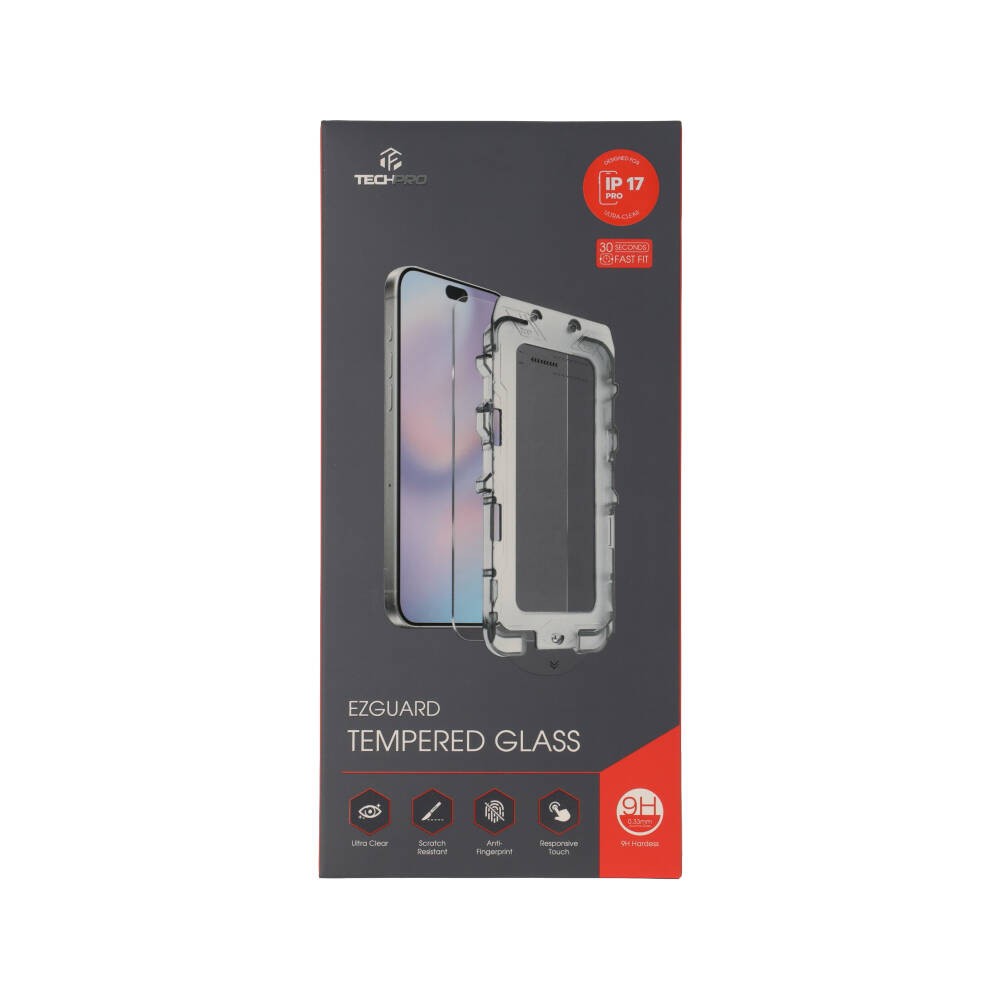 ฟิล์มกันรอย TECHPRO EZGuard Tempered Glass Kit HD iPhone 17 Pro