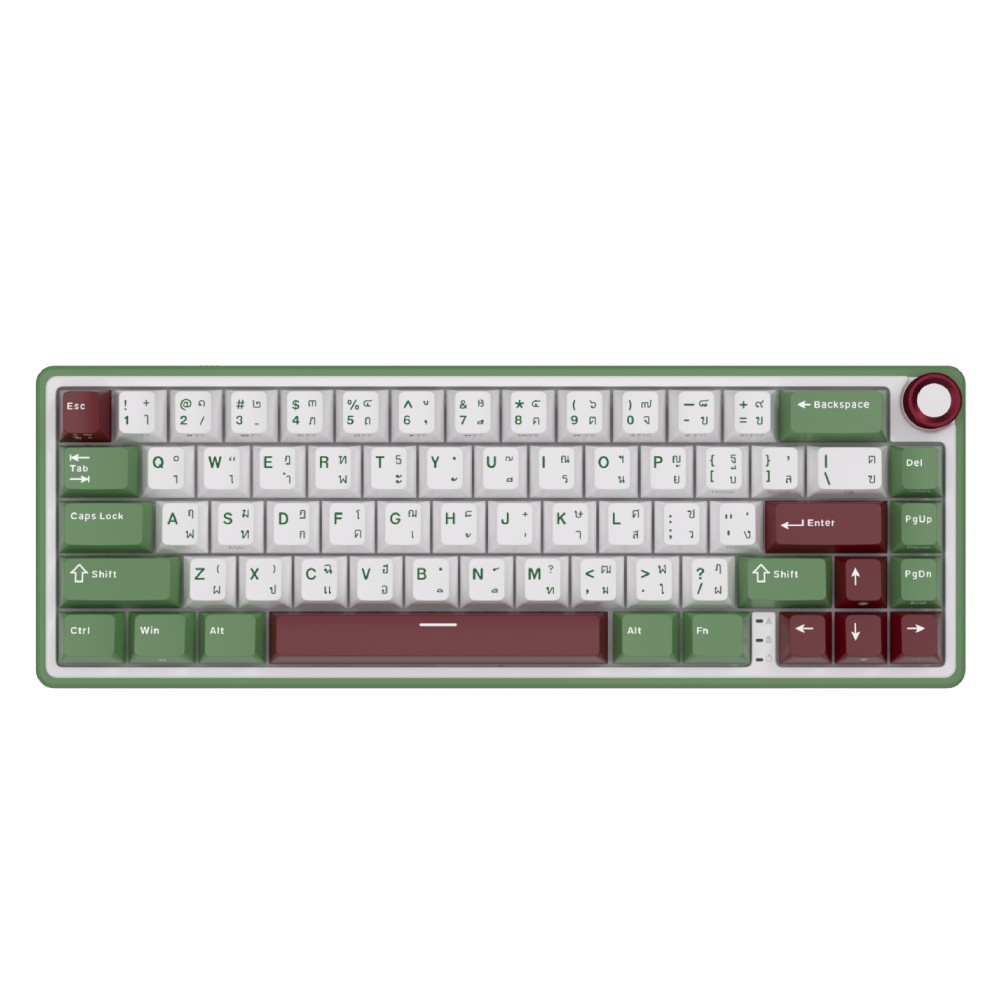 คีย์บอร์ดเกมมิ่ง Royal Kludge Gaming Keyboard R65 Green sand - Chartreuse Switch