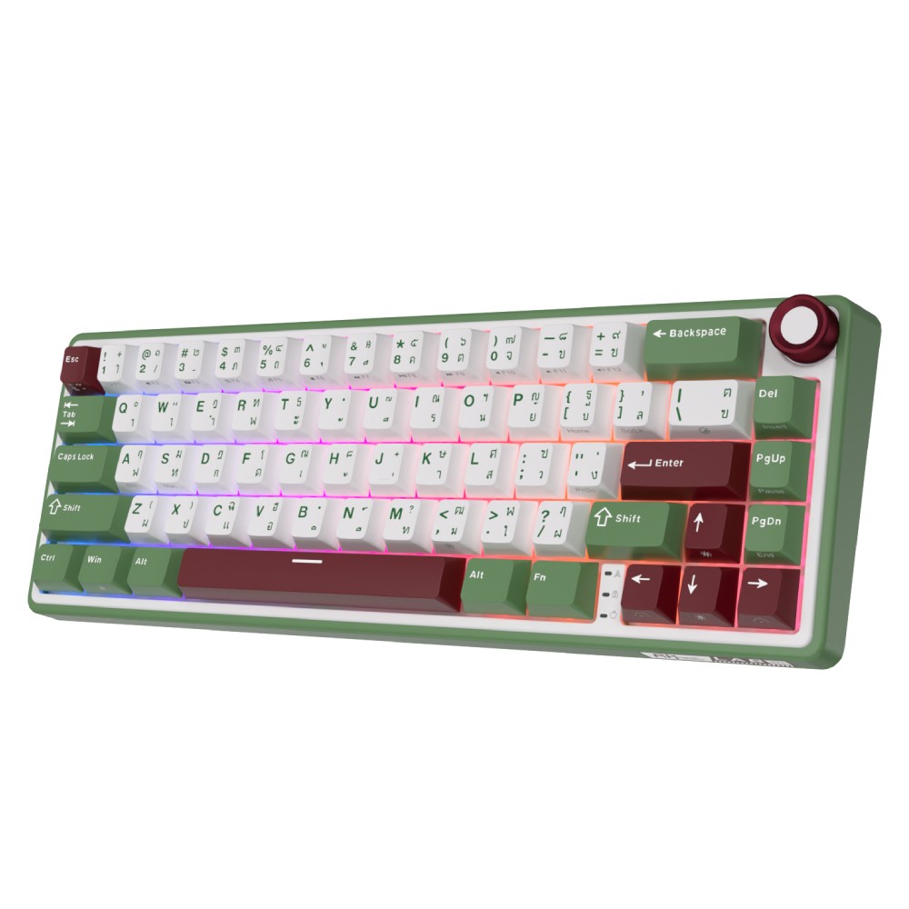 คีย์บอร์ดเกมมิ่ง Royal Kludge Gaming Keyboard R65 Green sand - Chartreuse Switch