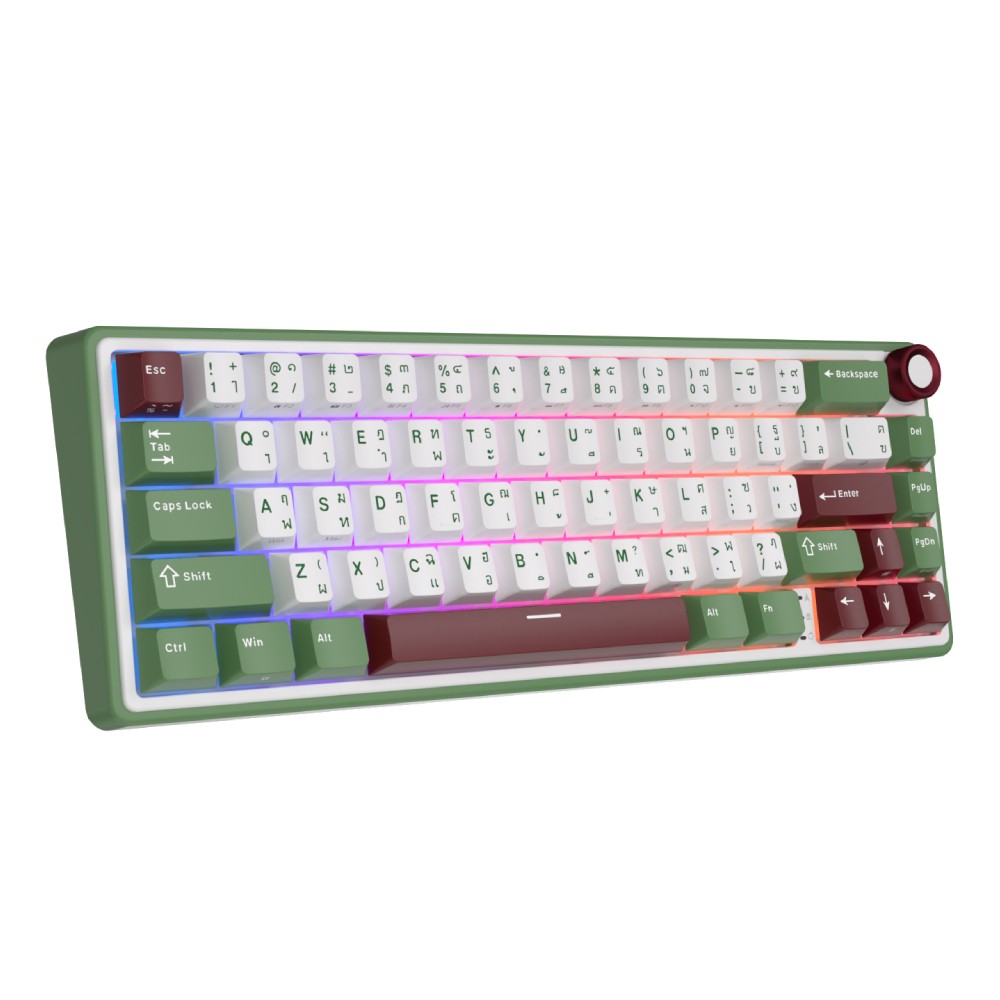 คีย์บอร์ดเกมมิ่ง Royal Kludge Gaming Keyboard R65 Green sand - Chartreuse Switch