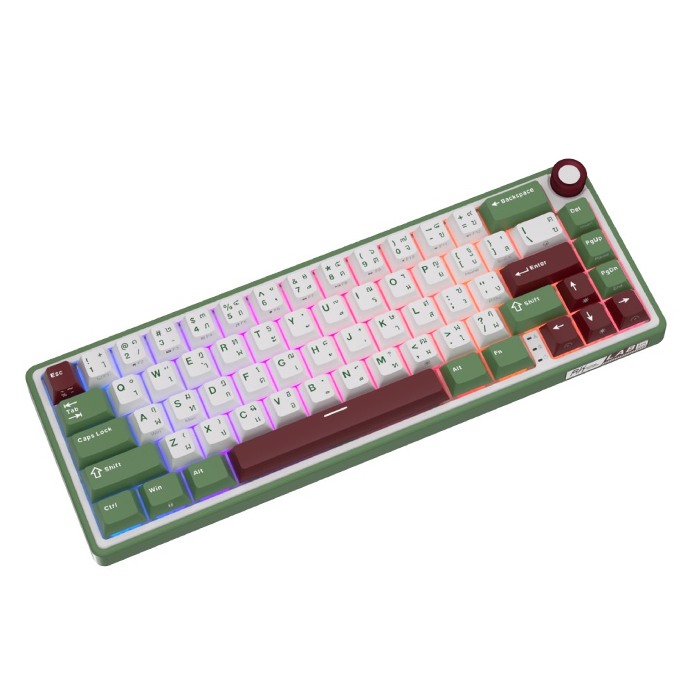 คีย์บอร์ดเกมมิ่ง Royal Kludge Gaming Keyboard R65 Green sand - Chartreuse Switch