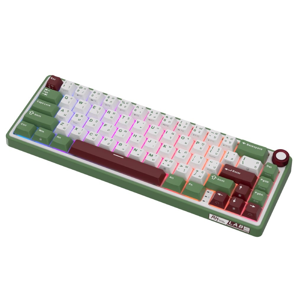 คีย์บอร์ดเกมมิ่ง Royal Kludge Gaming Keyboard R65 Green sand - Chartreuse Switch
