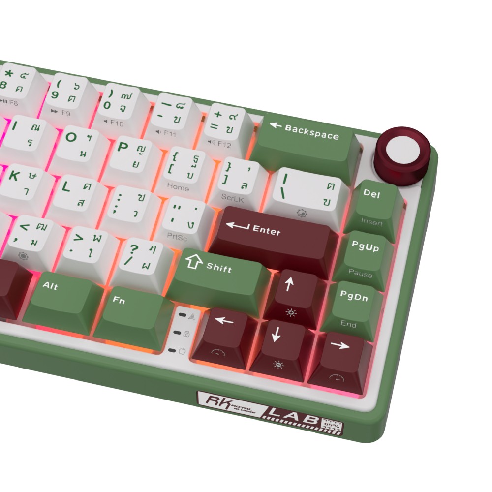 คีย์บอร์ดเกมมิ่ง Royal Kludge Gaming Keyboard R65 Green sand - Chartreuse Switch