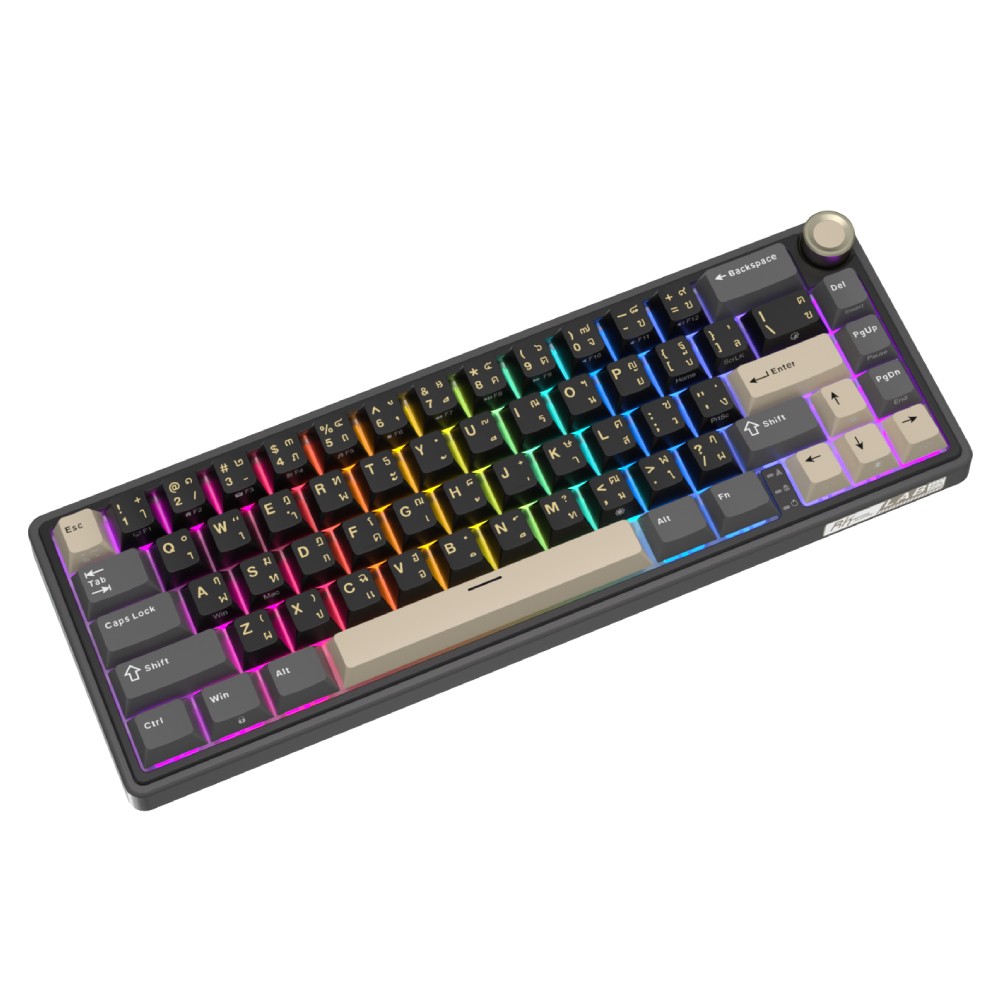 คีย์บอร์ดเกมมิ่ง Royal Kludge Gaming Keyboard R65 Phantom - Chartreuse Switch