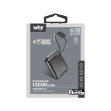 พาวเวอร์แบงค์ WHY 10000 mAh PD35W Puri PB-108E Black (CCC)