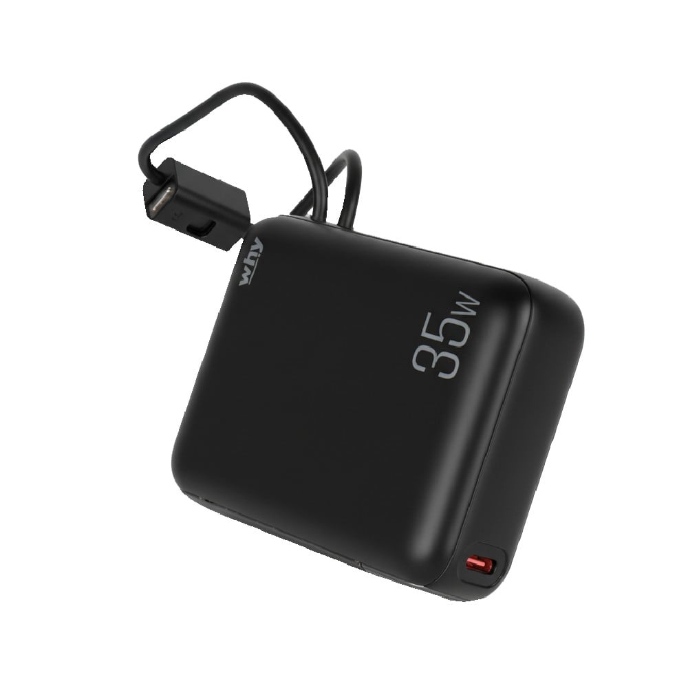 พาวเวอร์แบงค์ WHY 10000 mAh PD35W Puri PB-108E Black (CCC)