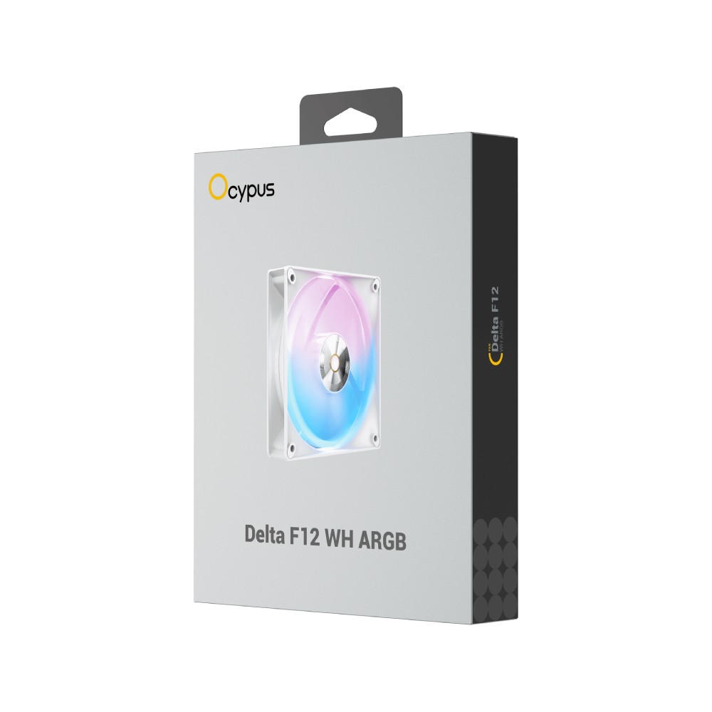พัดลมคอม OCYPUS DELTA F12 ARGB White