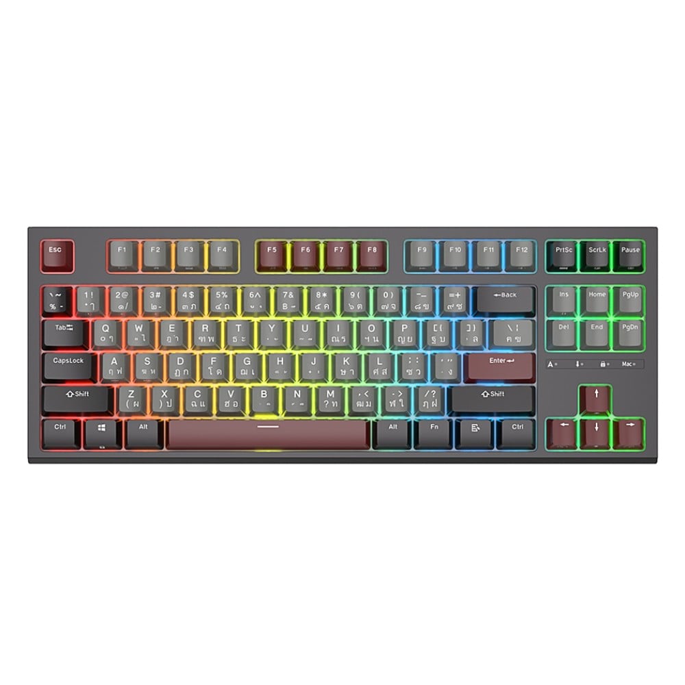 คีย์บอร์ดเกมมิ่ง Royal Kludge Gaming Keyboard R87 Black Red Switch