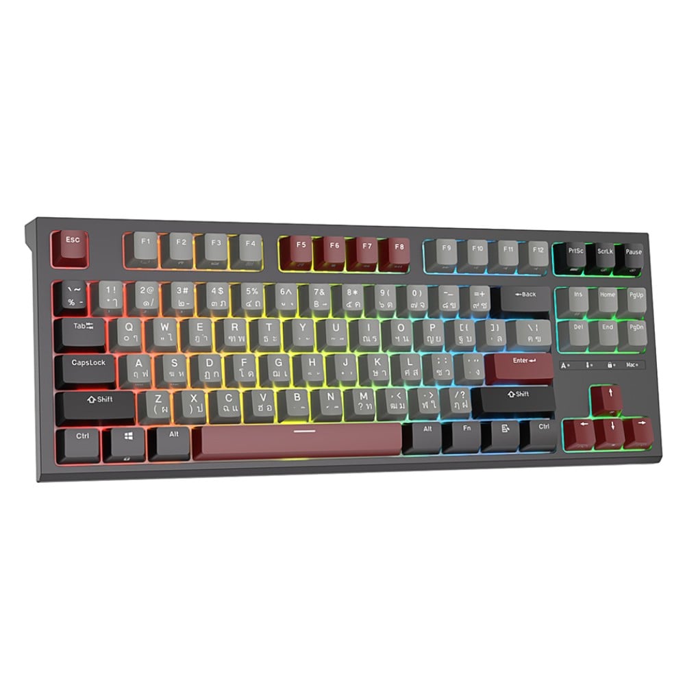 คีย์บอร์ดเกมมิ่ง Royal Kludge Gaming Keyboard R87 Black Red Switch