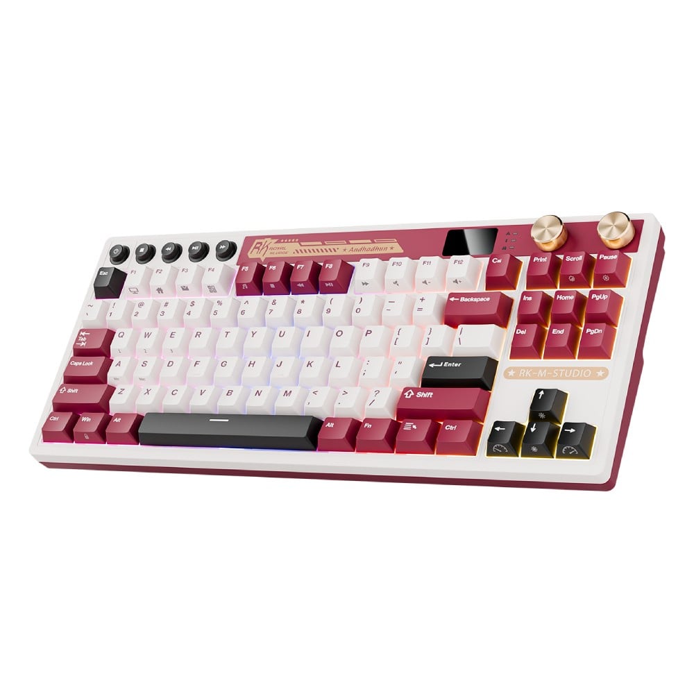 คีย์บอร์ดเกมมิ่ง Royal Kludge Gaming Keyboard RK M87 G/K Famicom Switch Brown