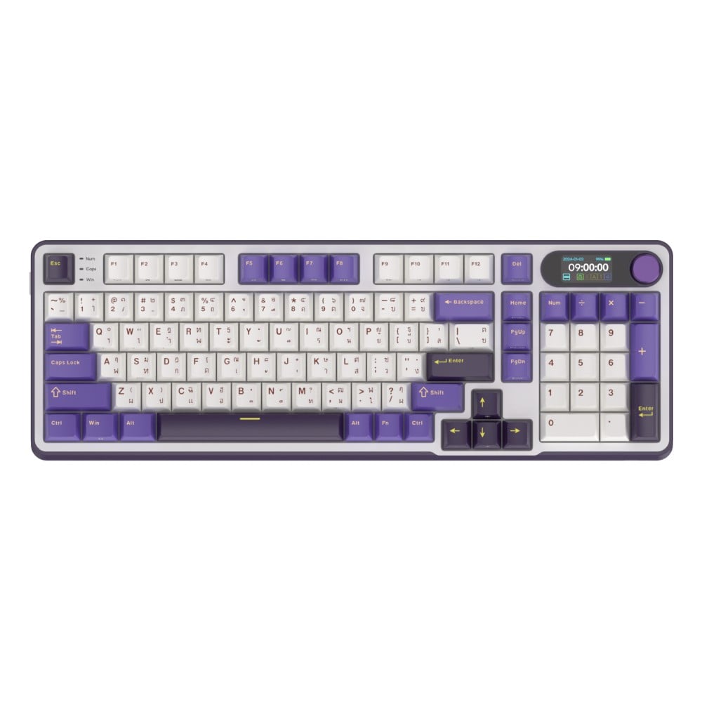คีย์บอร์ดเกมมิ่ง Royal Kludge Gaming Keyboard RK S98 Blackberry Chartreuse Switch