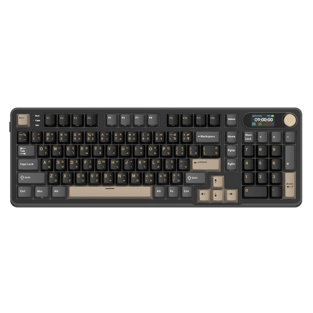 คีย์บอร์ดเกมมิ่ง Royal Kludge Gaming Keyboard RK S98 Phantom Chartreuse Switch