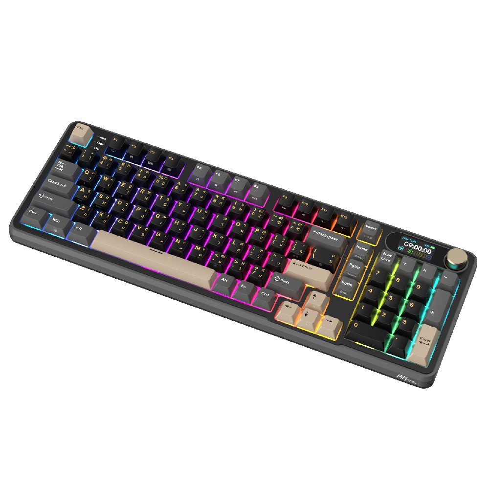 คีย์บอร์ดเกมมิ่ง Royal Kludge Gaming Keyboard RK S98 Phantom Chartreuse Switch