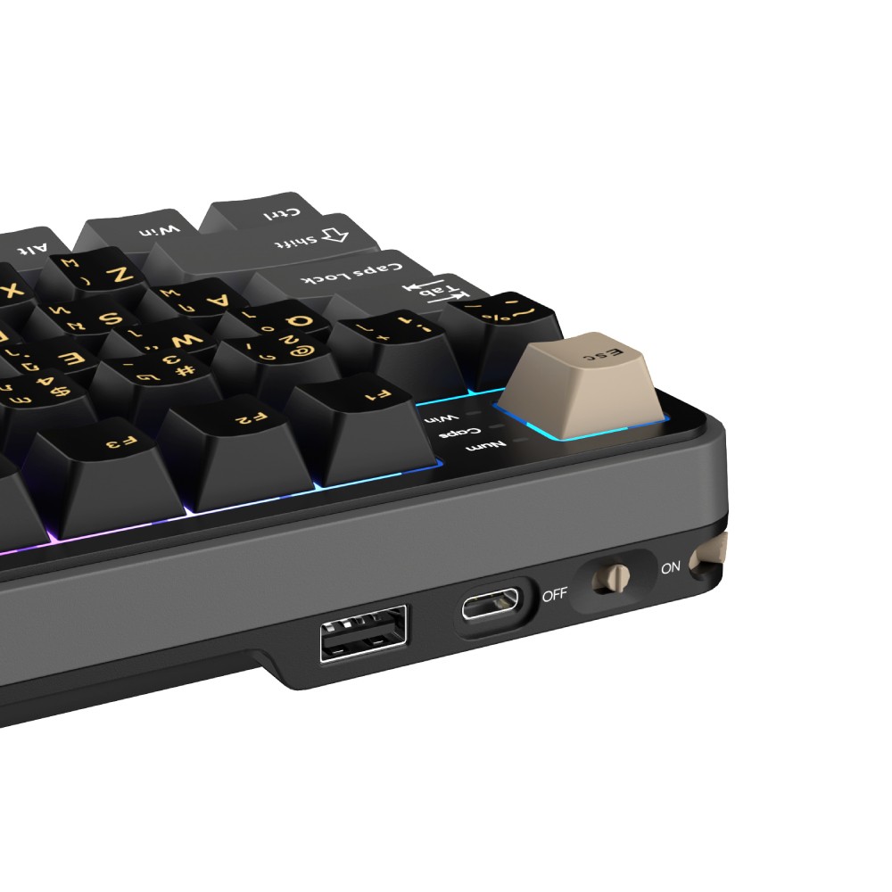 คีย์บอร์ดเกมมิ่ง Royal Kludge Gaming Keyboard RK S98 Phantom Chartreuse Switch
