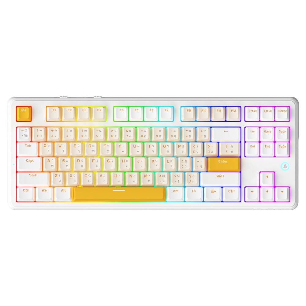คีย์บอร์ดเกมมิ่ง Ajazz Gaming Keyboard AK870 V2 Mirror Moon Day Dream Switch