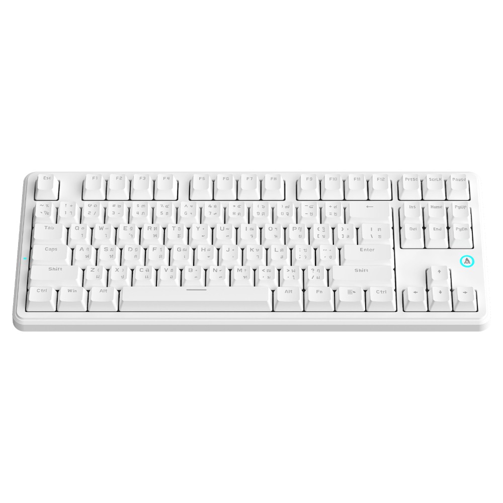 คีย์บอร์ดเกมมิ่ง Ajazz Gaming Keyboard AK870V2 Wired White Red Switch