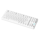 คีย์บอร์ดเกมมิ่ง Ajazz Gaming Keyboard AK870V2 Wired White Red Switch