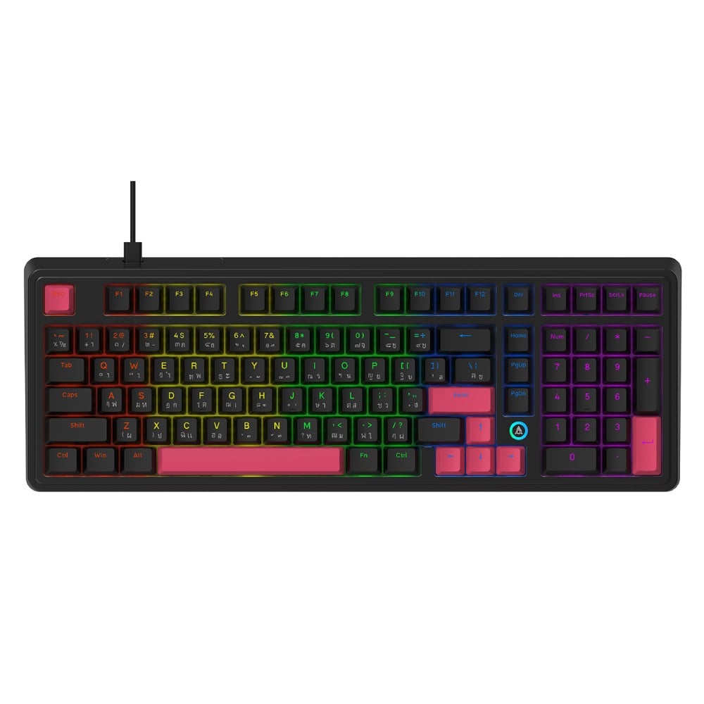 คีย์บอร์ดเกมมิ่ง Ajazz Gaming Keyboard AK980 Wired Black